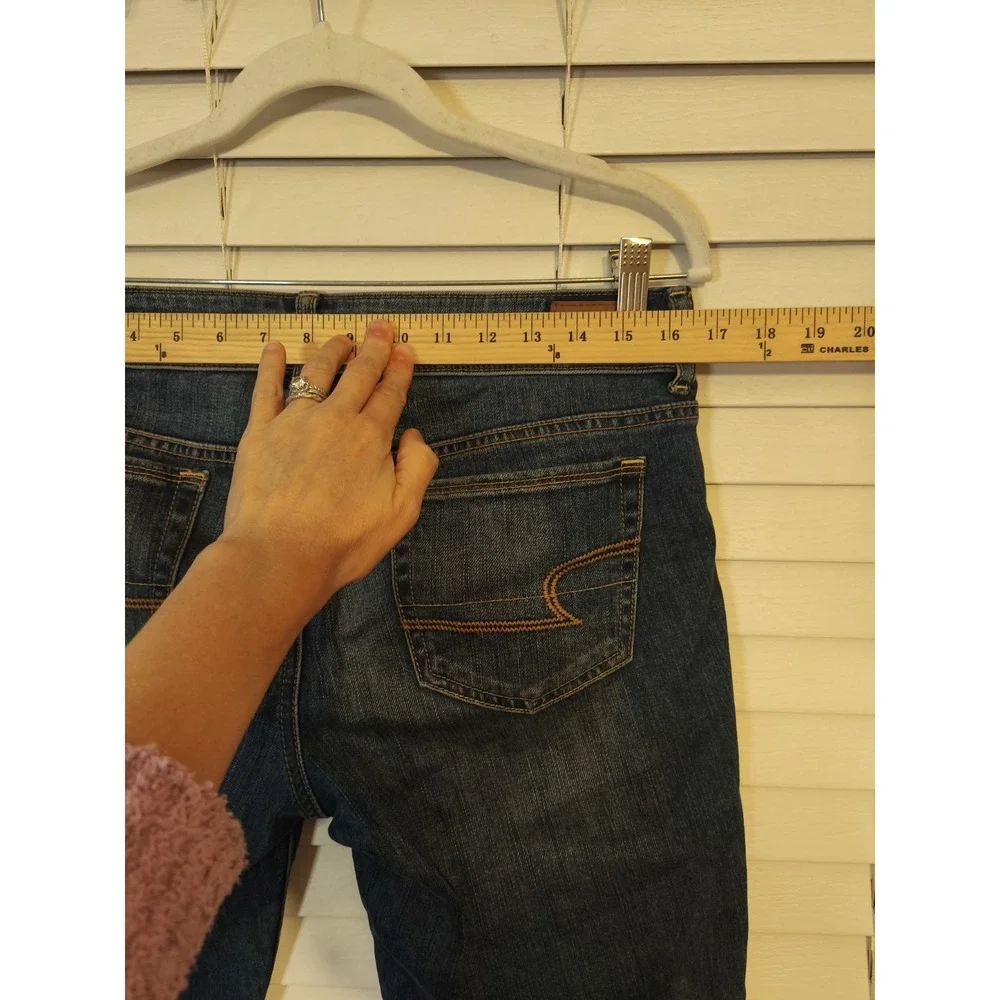American Eagle Women‎ Skinny Jeans Sz 8 Blue Dark Wash Next Level Stretch